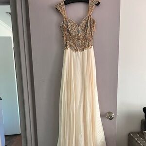Sherri Hill Cream Evening Gown